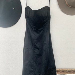 bebe black strapless dress